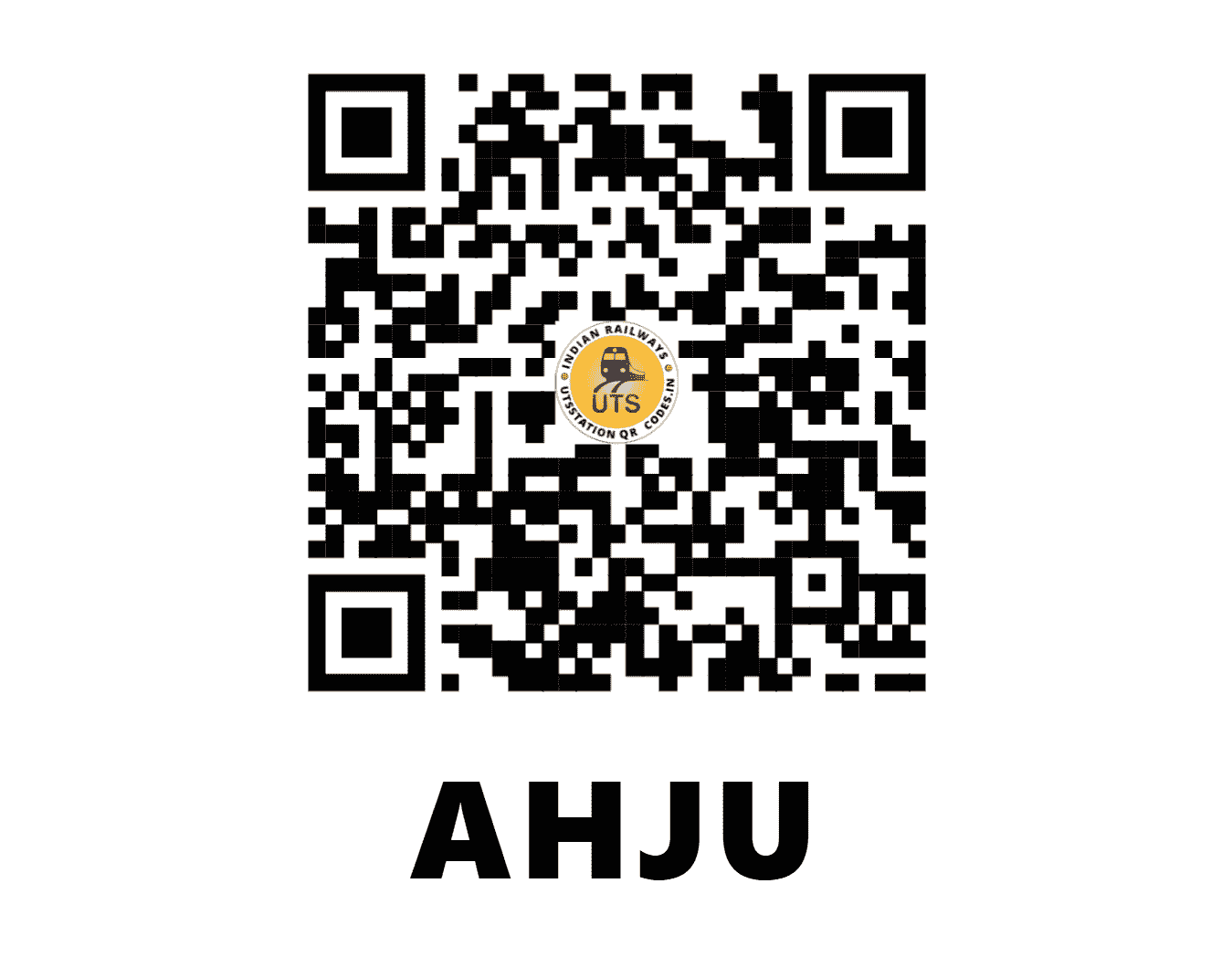 UTS QR Code for AHJU - AHJU - NR (HIMACHAL PRADESH)